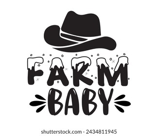 farm baby typography t-shirt design