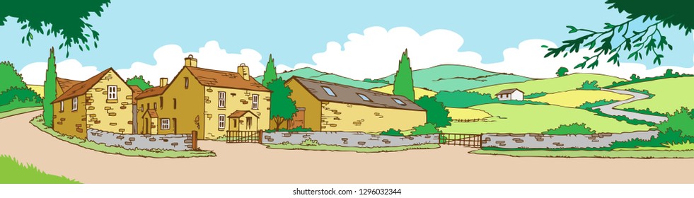 Farm Background Vector