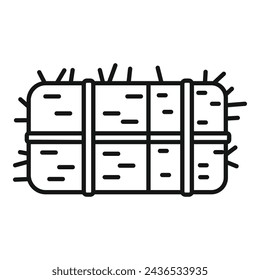 Farm bale hay icon outline vector. Nature country bail. Farmland rural roll