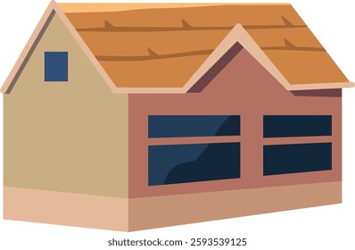 Farm barn building vector illustration