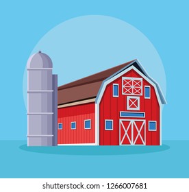 Farm barn cartoon