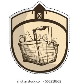 farm or barn emblem icon image vector illustration design 