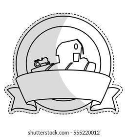 farm or barn emblem icon image vector illustration design 
