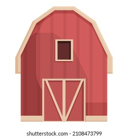 Farm barn icon cartoon vector. Hay bale stack. Agriculture village