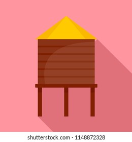Farm barn icon. Flat illustration of farm barn vector icon for web design