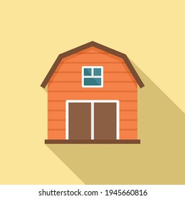 Farm Barn Icon. Flat Illustration Of Farm Barn Vector Icon For Web Design