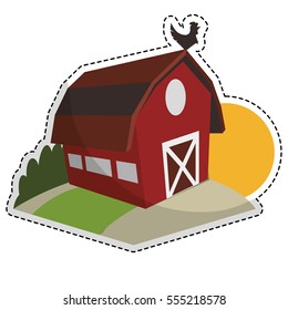 farm or barn icon image vector illustration design 