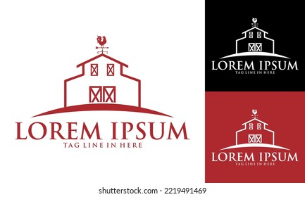 Farm Barn Icon Set Illustration That Can Be Used For Icon Logos And Banners