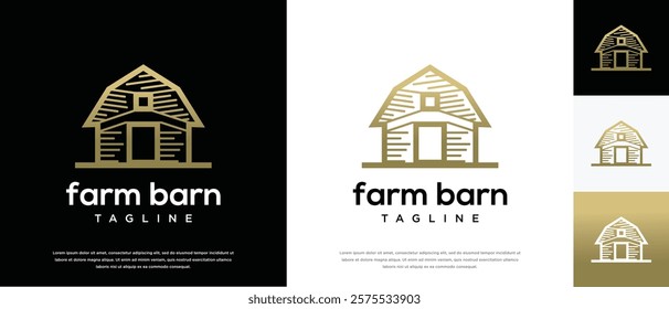 Farm barn logo design. Farm barn logo template. Farming and ranch logo symbol icon