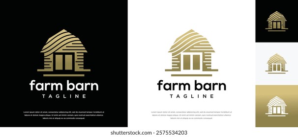 Farm barn logo design. Farm barn logo template. Farming and ranch logo symbol icon