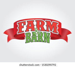 Farm and Barn Logo with ribbon