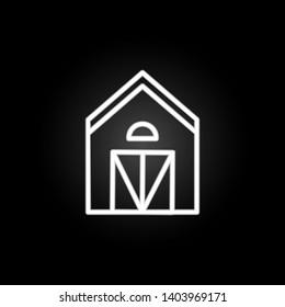 farm, barn neon icon. Elements of farm set. Simple icon for websites, web design, mobile app, info graphics