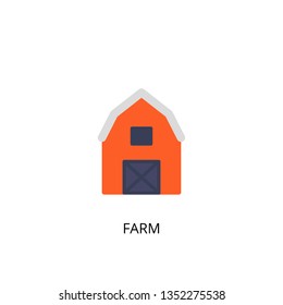 Farm, barn vector icon
