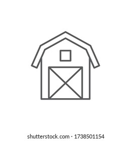 Farm barn vector icon symbol isolated on white background