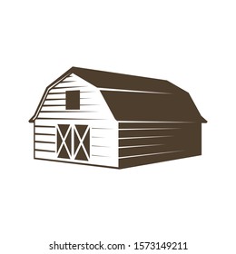 farm barn, vector logo icon