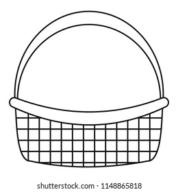 Farm basket icon. Outline farm basket vector icon for web design isolated on white background