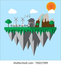 farm in beautiful day