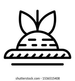 Farm beet icon. Outline farm beet vector icon for web design isolated on white background