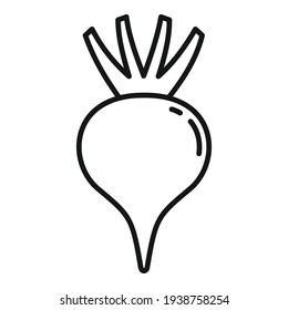 Farm beet icon. Outline farm beet vector icon for web design isolated on white background