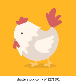 Farm bird. Flat icon design Vector illustration