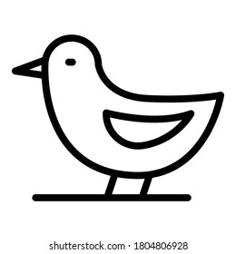 Farm bird icon. Outline farm bird vector icon for web design isolated on white background
