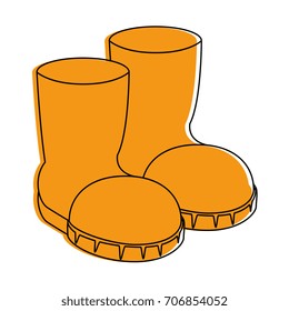 farm boots isolated icon