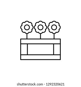farm, box, flowers icon. Element of farm product icon for mobile concept and web apps. Thin linefarm, box, flowers icon can be used for web and mobile