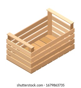 Icono vectorial de cuadro de granja. Icono vectorial isométrico aislado en la caja de fondo blanco .