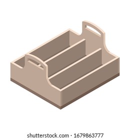Icono vectorial de cuadro de granja. Icono vectorial isométrico aislado en la caja de fondo blanco .