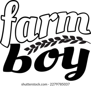 Farm Boy print ready design