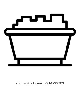 Farm breakfast icon outline vector. Cereal bowl. Corn box