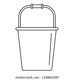 Farm bucket icon. Outline farm bucket vector icon for web design isolated on white background