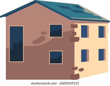Farm building architecture vector illustration