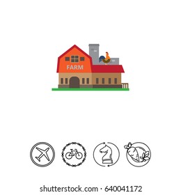 Farm building icon