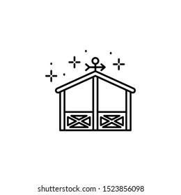 Farm building icon. Element of horseback riding
