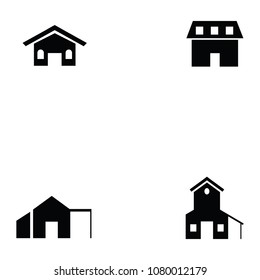 farm building icon set