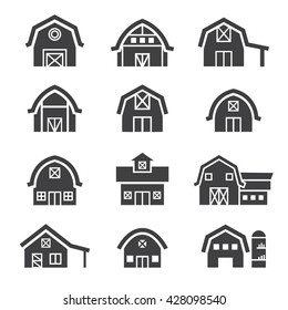 farm building icon set