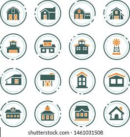 farm building icon set for web sites and user interface