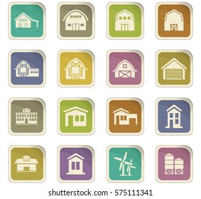 farm building icon set for web sites and user interface