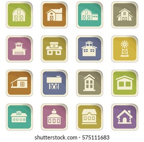 farm building icon set for web sites and user interface