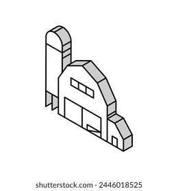 farm building isometric icon vector. farm building sign. isolated symbol illustration