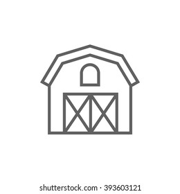 Icono de línea de construcción de granja.