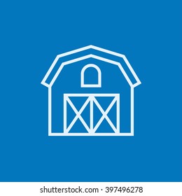 Farm building line icon.