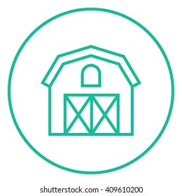 Icono de línea de construcción de granja.