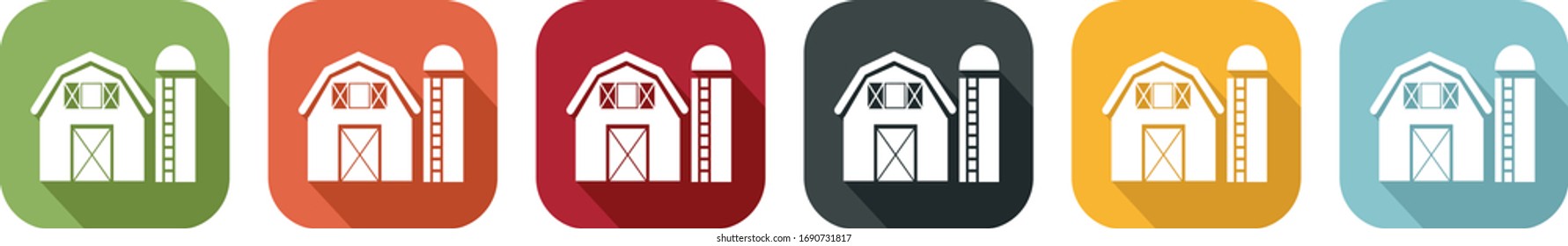 Farm building with a silo
