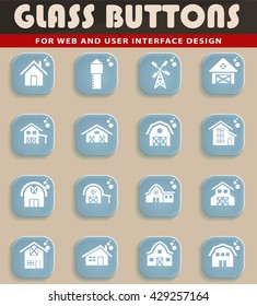 farm building web icons for user interface design