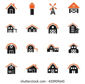 farm building web icons for user interface design
