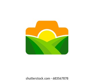 Farm Camera Icon Logo Design Element