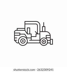 farm car transport engine tractor agriculture icon sign vector