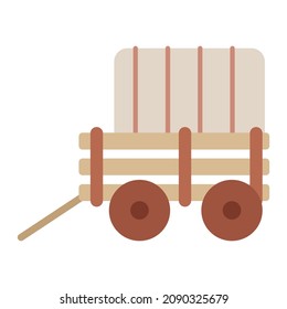 ilustración de vector de clipart plana de carro de granja